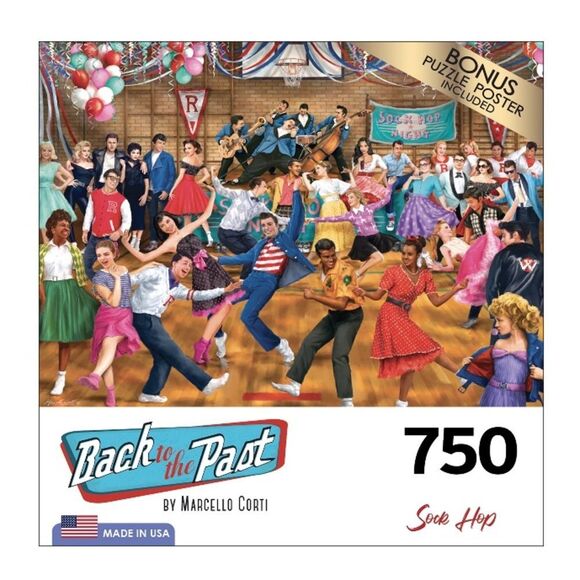 Jigsaw Puzzle 50s Sock Hop 750 Pieces - Picture 1 of 8
